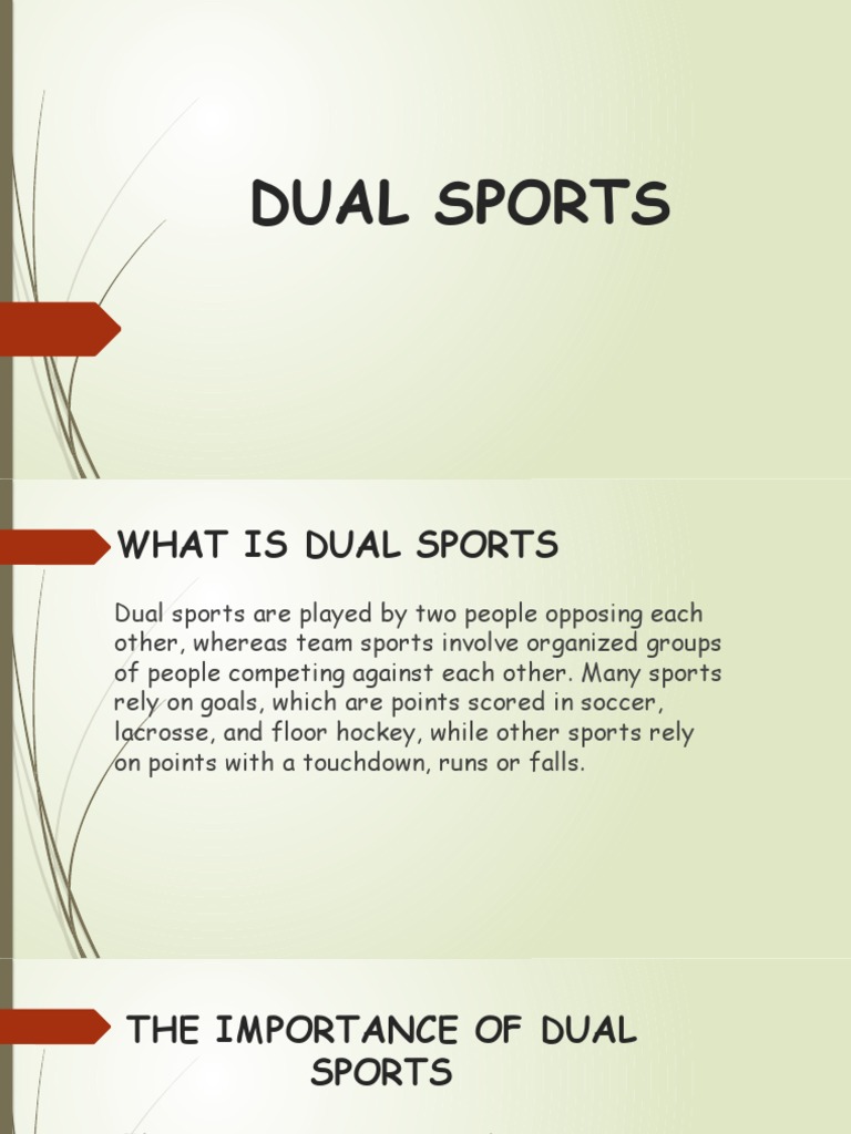 Dual Sports PDF Table Tennis Sports