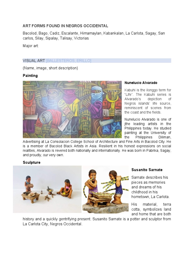 Art and Culture of Negros Occidental | PDF | Weaving | Textiles
