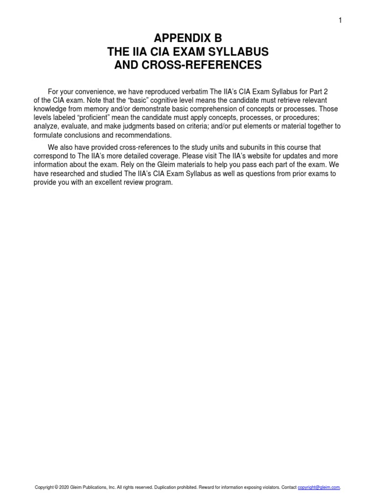 CIA CIA2 AppB | PDF | Audit | Internal Audit