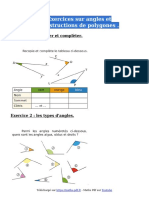 Exercices Angles Et Constructions de Polygones Sixieme