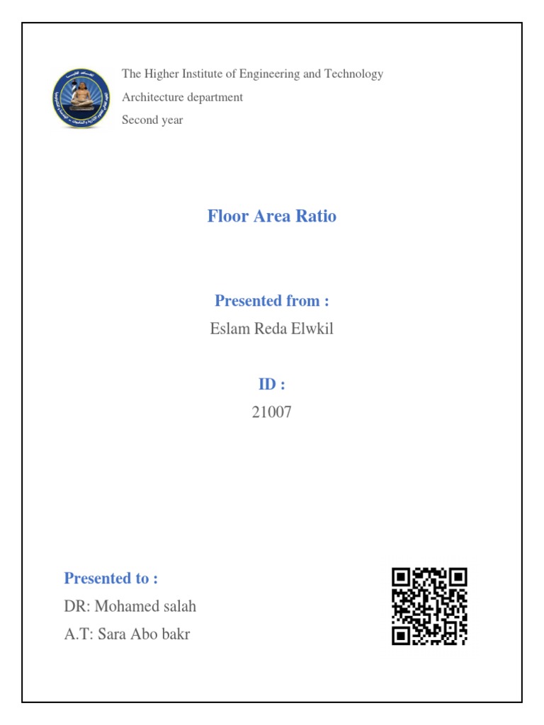 Floor Area Ratio Pdf