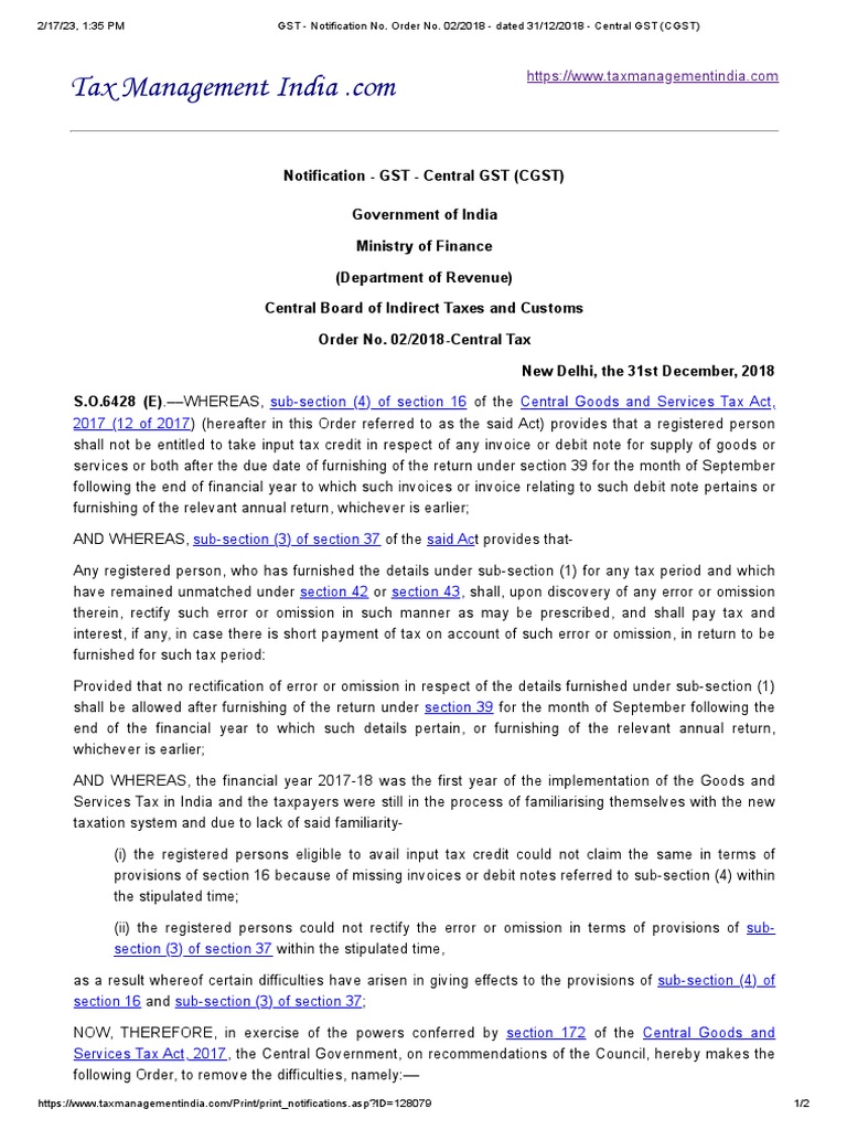 5 2019 Gst Notification