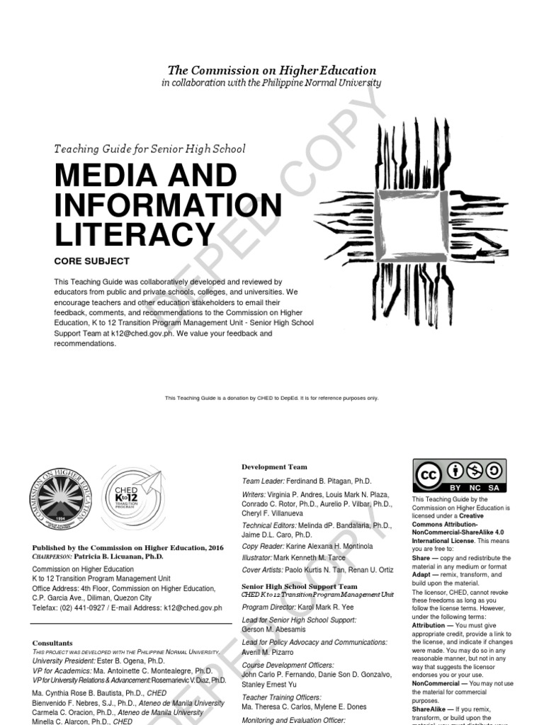Media and Information Literacy Module 01 | PDF | Information Literacy ...