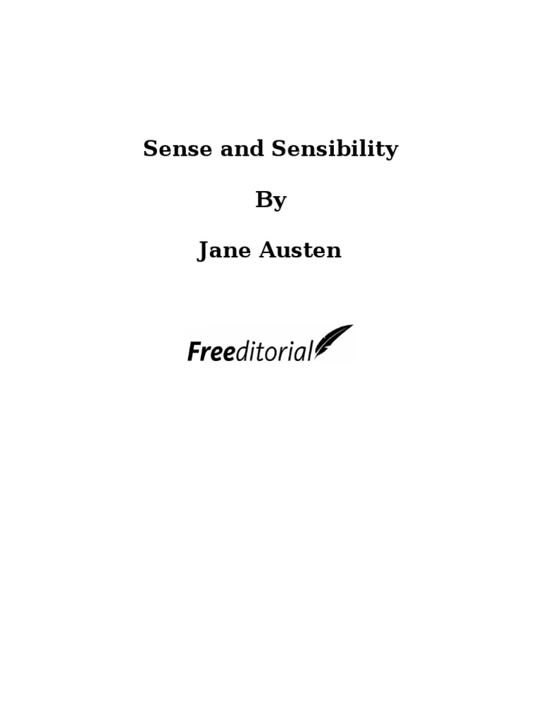 Sense and Sensibility PDF Elinor Dashwood Sense And Sensibility