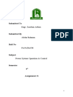 Power System Assignment #1