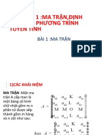 Toán cao cấp- Phép tính ma trận