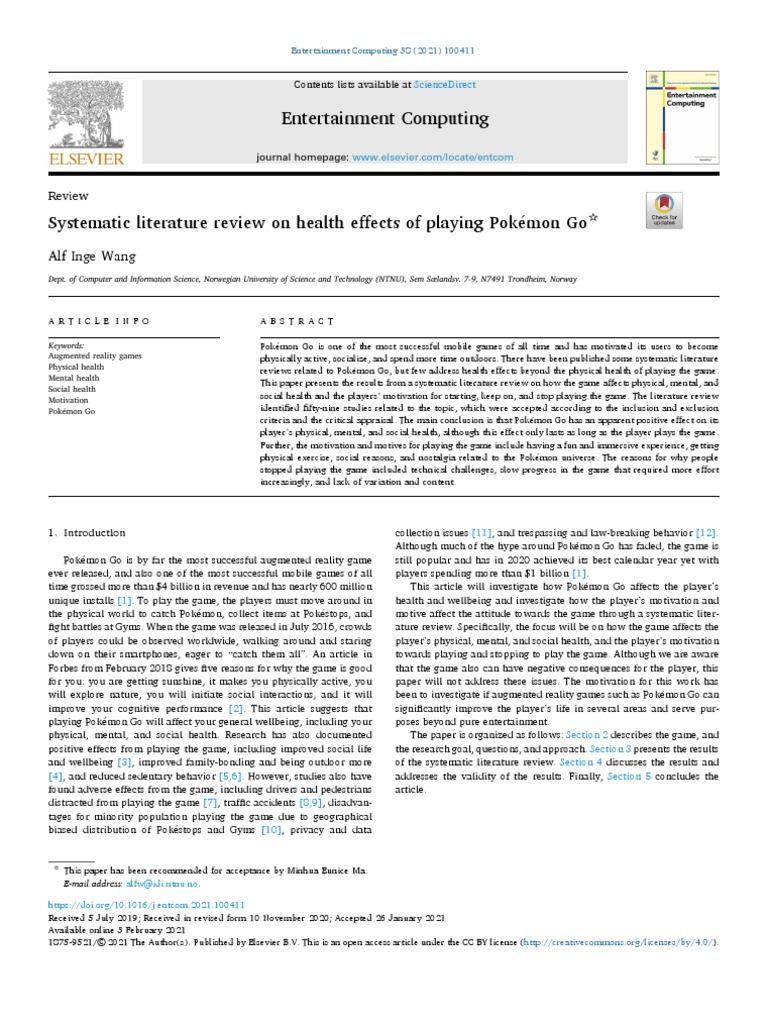 Systematic Literature Review On Health Effects of Pla 2021