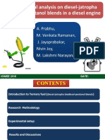 1 Diesel Jatropha Biodiesel Pentanol