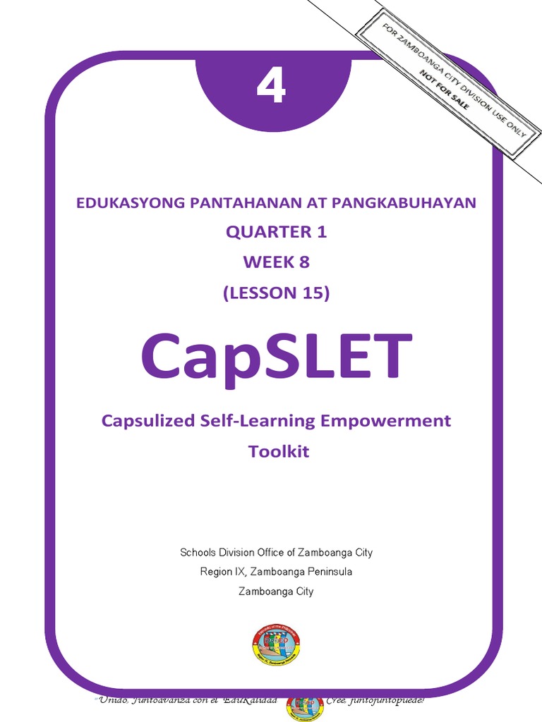 Capslet: Quarter 1 Week 8 (LESSON 15) | PDF