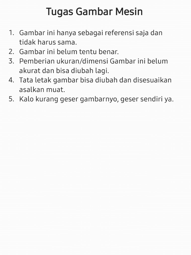 Layout Tugas Gambar Mesin | PDF