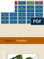 Food and Cooking Vocabulary Jeopardy Game