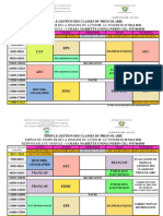 EMPLOI DU TEMPS Gestion Des Classes Du Prescolaire