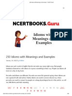 250 Idioms With Meanings and Examples - NCERT Books