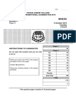 2015 JC1 H2 Promotional Exam Paper 2 Solutions