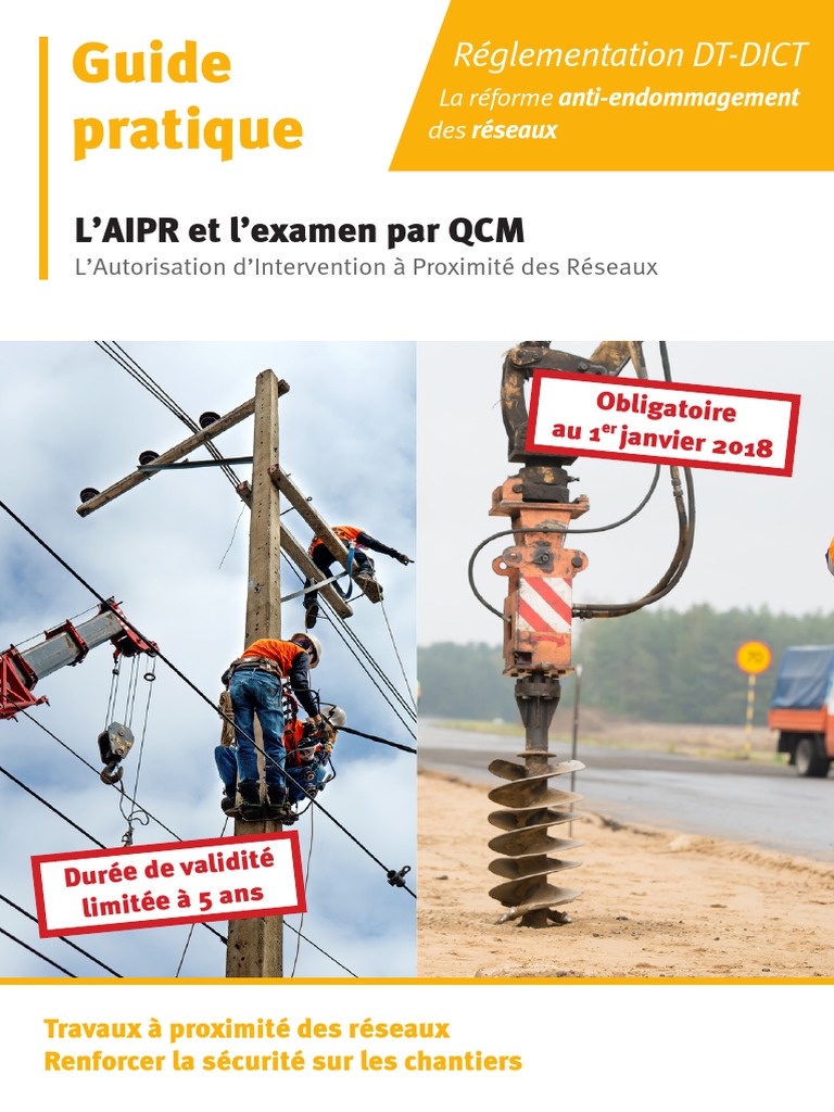 Guide sur l'AIPR et son examen QCM | PDF | Choix multiple