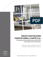 Grupa Kapitałowa Fabryki Mebli Forte"S.A.: Ostrów Mazowiecka, 21 Maja 2020 Roku