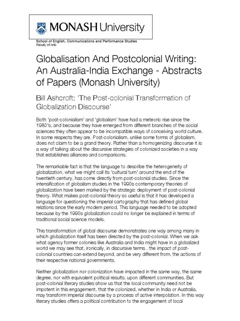 Post colonial essay picture