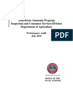 Anhydrous Ammonia Program Inspection and of The State Auditor Anhydrous Ammonia