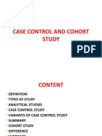 CASE CONTROL AND COHORT STUDY DESIGNS