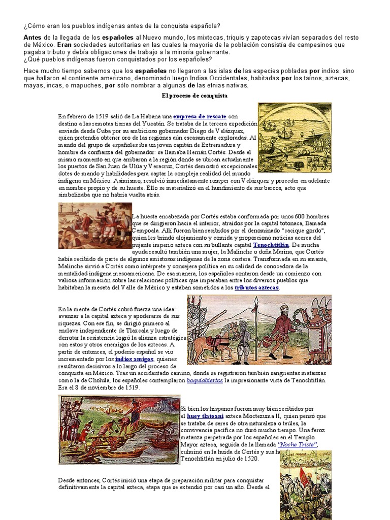 Vida indígena en México antes de la conquista | PDF | Hernán Cortés ...