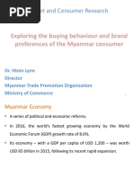 Exploring The Buying Behaviour and Brand Preferences of The Myanmar Consumer