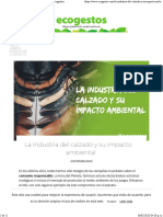 La Industria Del Calzado y Su Impacto Ambiental - Ecogestos