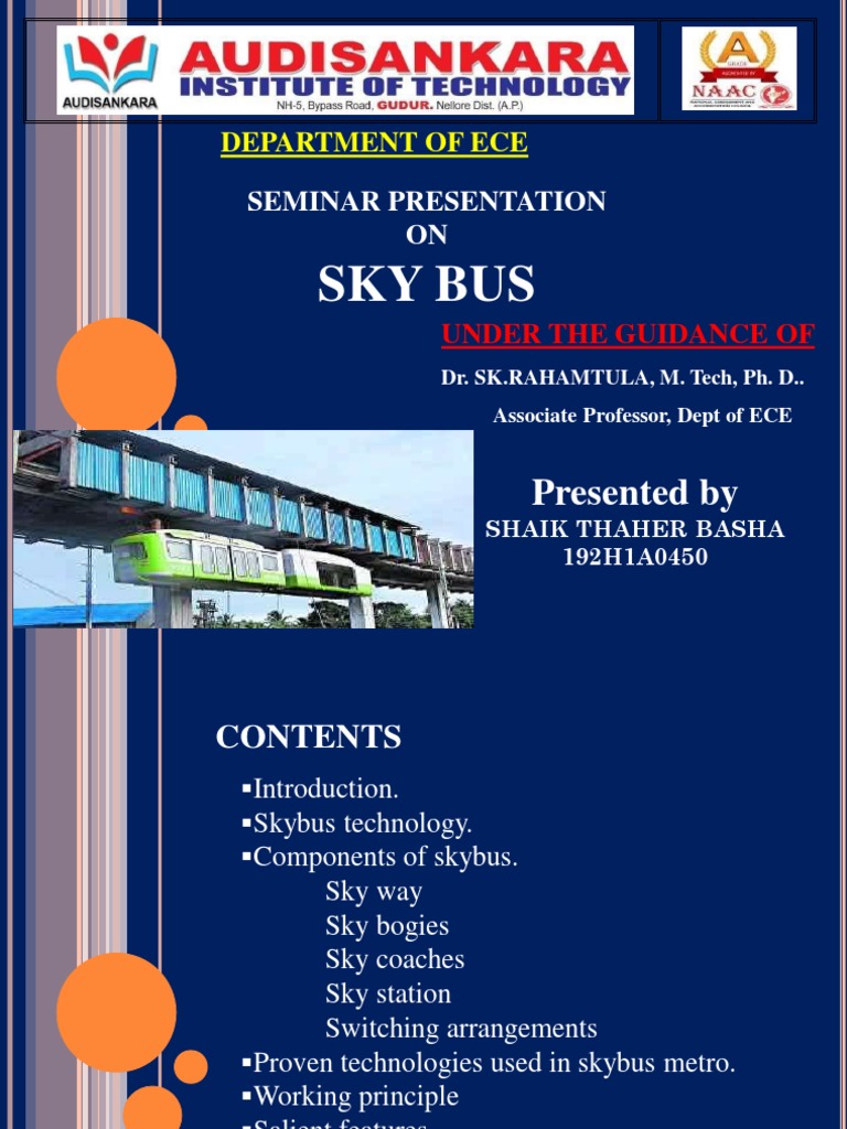 Skybus Seminar PDF Rail Transport Transport