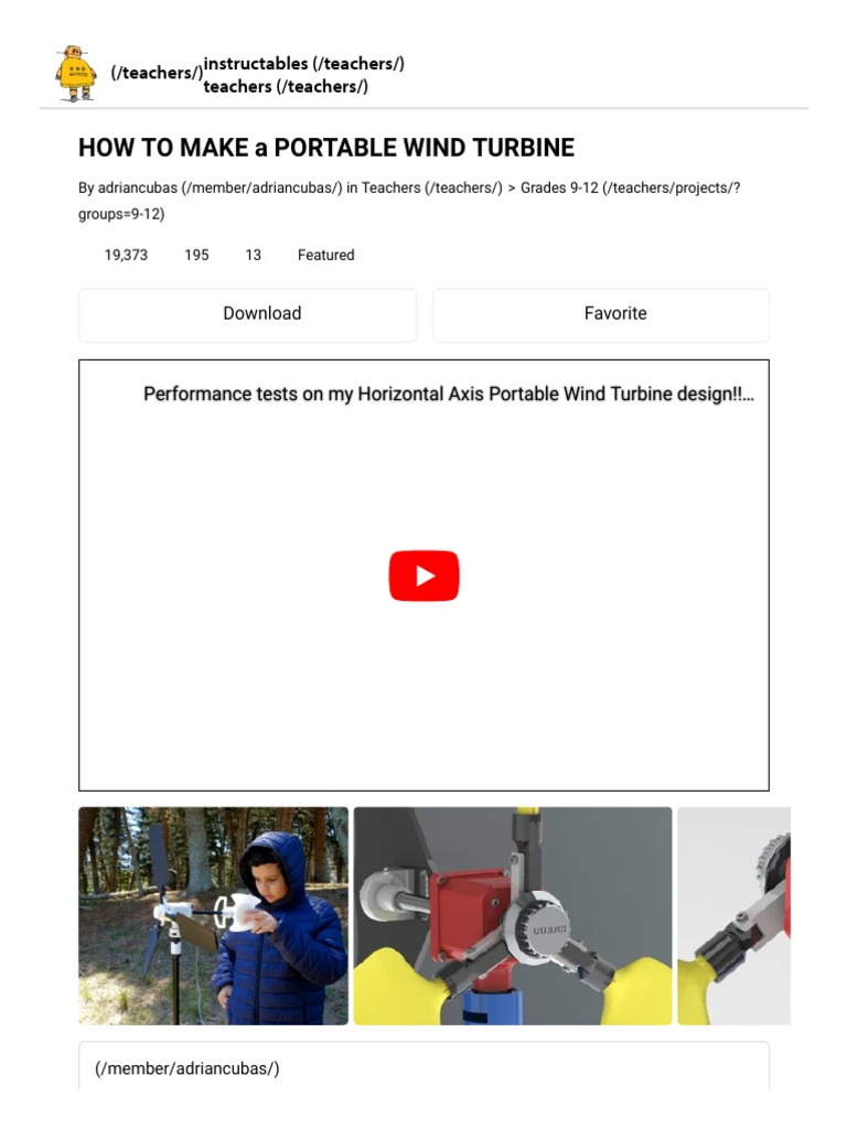 HOW TO MAKE A PORTABLE WIND TURBINE Circuit Diagram