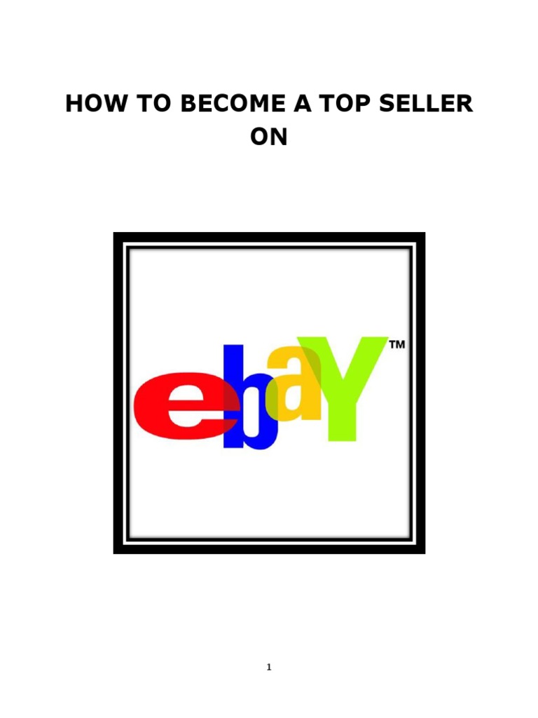 A Top Seller On EBay PDF E Bay Sales