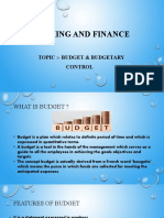 Banking and Finance: Topic:-Budget & Budgetary Control