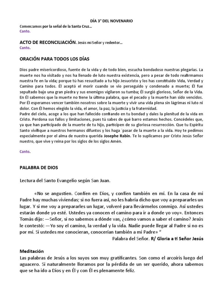 Novenario Día 3 PDF La resurrección de Jesús Oración