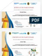 Certificat de Participare: Furdui Elena