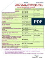 IIT BHU EVENTS CALENDAR