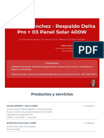 Panel solar 400W y generador DeltaPro 3600W
