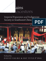 Chieftains Into Ancestors Imperial Expansion and Indigenous Society in Southwest China by David Faure Ho Tsui-PIng