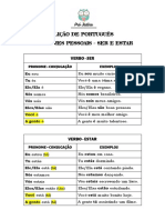 Pronomes SER e ESTAR lição português