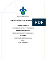 Los Aspectos Legales Relacionados Con El Periodismo de Investigación