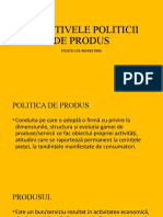 Obiectivele Politicii de Produs