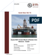 Gold Star SS 73. Assist NOV Crown Block & Rocker Arm Remove - Install. February - Fevereiro, 2015. P.O N - N Da OC - 5700398757003993