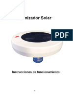 Instrucciones ionizador solar piscina