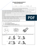 Evaluacion Unidad 0nciencias Naturales