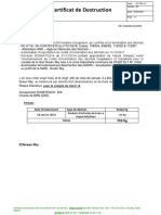 FO-PR4-10 Certificat de Destruction