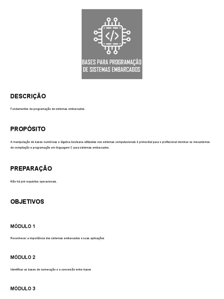 Tema1 - Bases para Programação de Sistemas Embarcados | PDF | Sistema ...