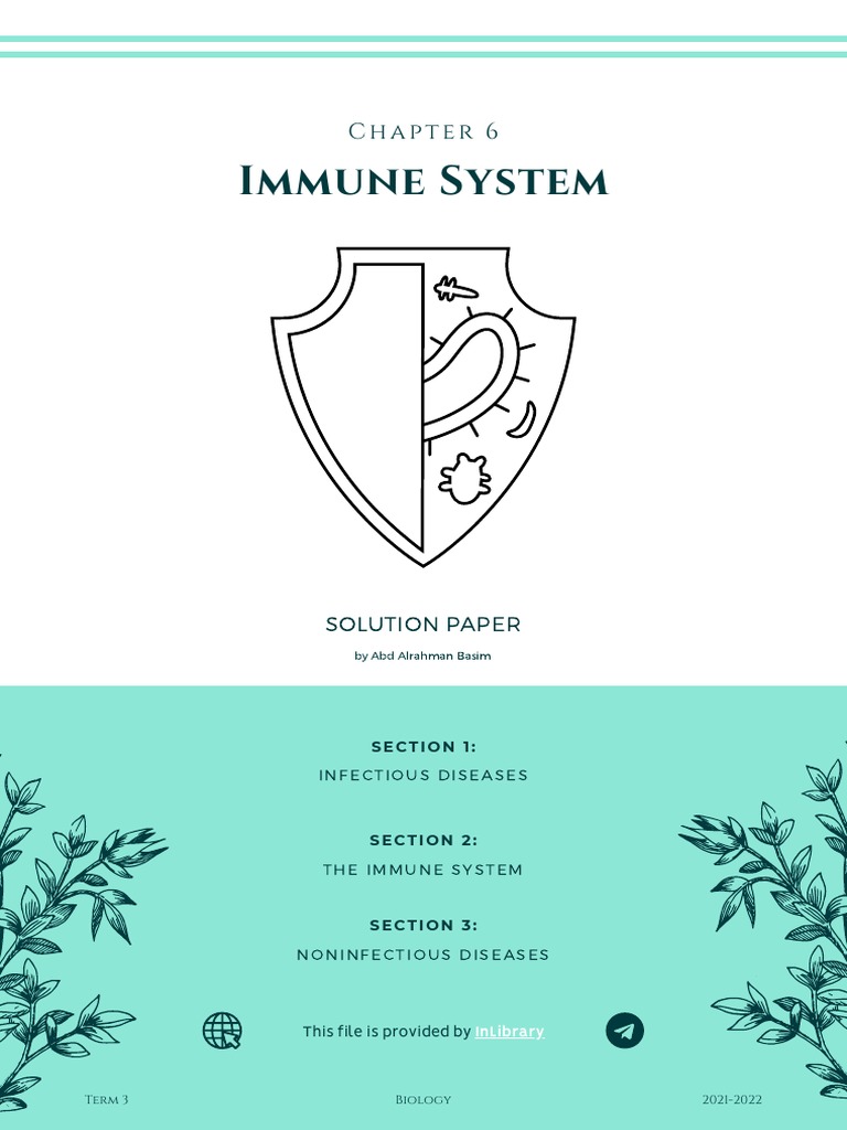 Biology Chapter 6 Solution Paper Grade 11 Advanced 20212022 PDF