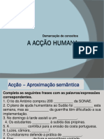 Demarcação de conceitos sobre acção