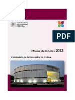 Voluntariadodela Universidadde Colima Informe 2013