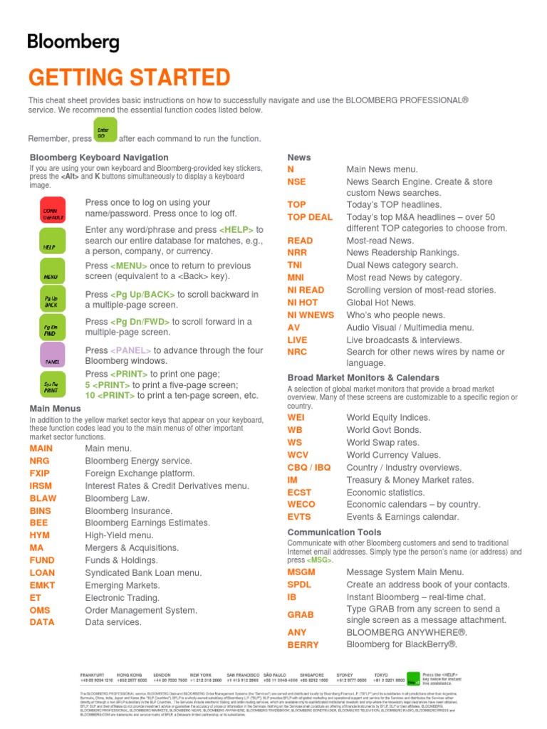 Bloomberg Command | Download Free PDF | Bonds (Finance) | Computing