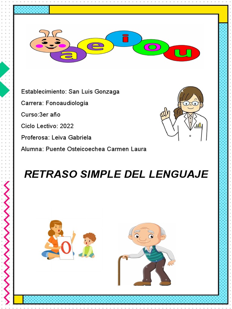 Plan de Tratamiento para Retraso del Lenguaje | PDF | Boca | Fonema