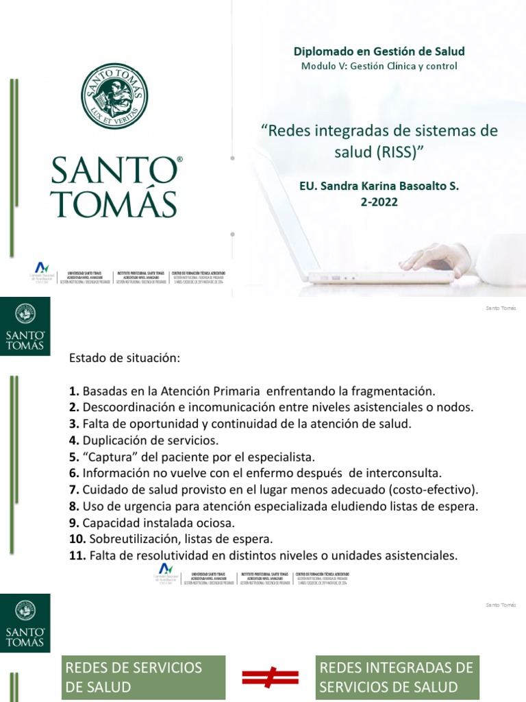 Clase 1. Redes Integradas de Servicios de Salud (RISS) - 2022 | PDF ...