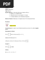 Grade 11 Matrices